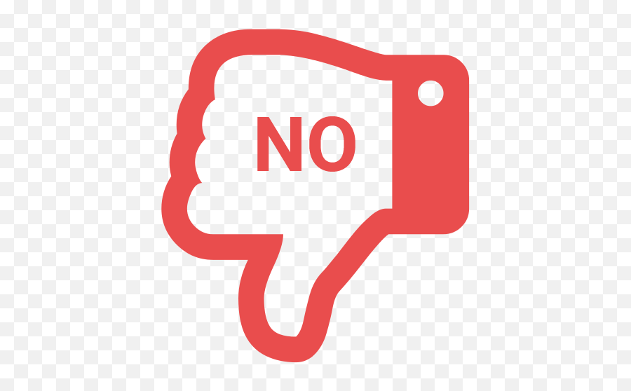 Thumbs - No With Thumbs Down Png,Thumbs Down Transparent Background