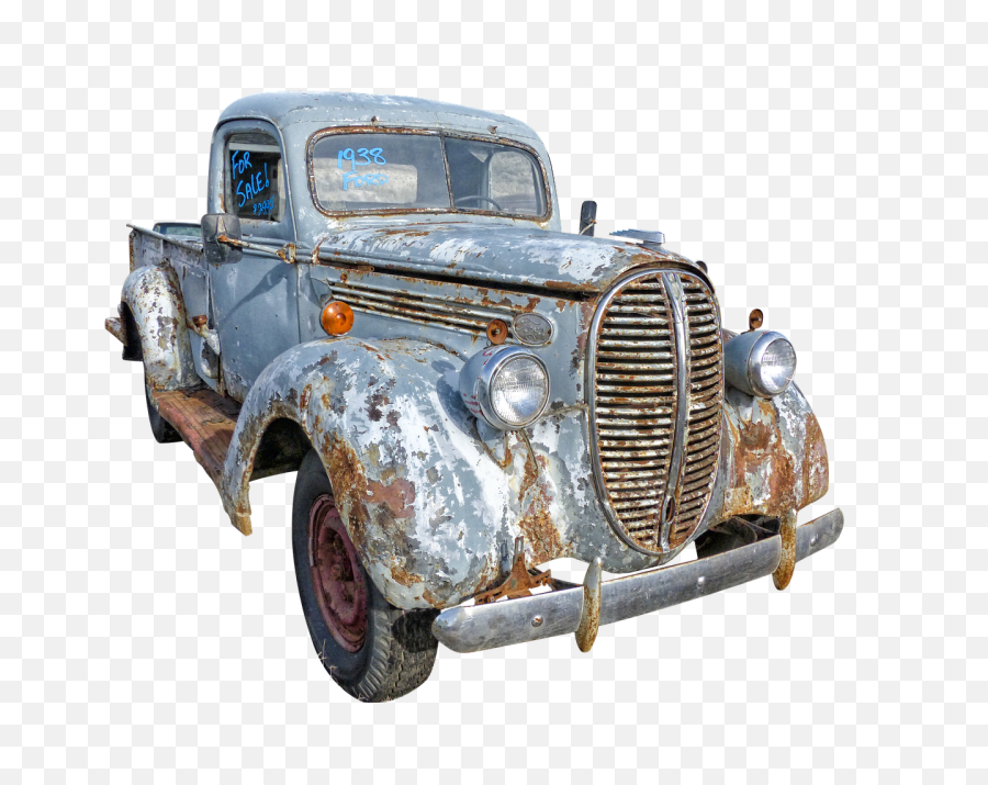 Old Car Isolated Rusted - Broken Old Car Png,Broken Car Png