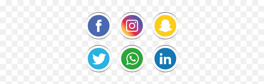 Social Media Icons Set - Transparent Social Media Logos Png,Social Media Icons Transparent