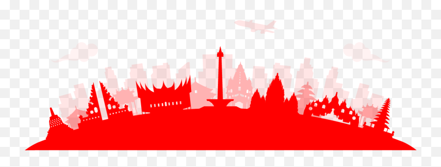Jakarta - Jakarta Skyline Silhouette Png Transparent Indonesia Vector Free,City Skyline Silhouette Png