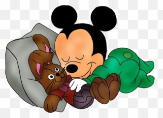 Baby Mickey Mouse Sleeping - Clipart png