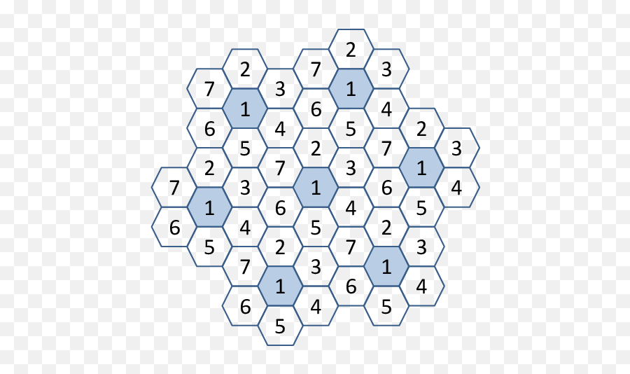 Hexagons Uniformly - Colored Using 7 Colors Download Juegos De Matematicas 2 De Primaria Png,Hexagons Png