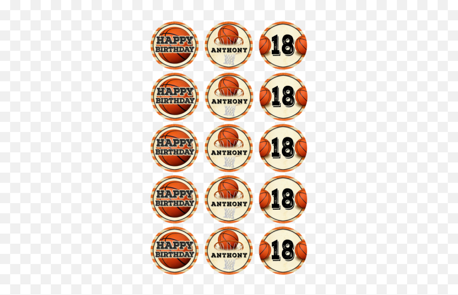 Basketball 30x 15 Or 15x 2 Cupcakes Png Emoji