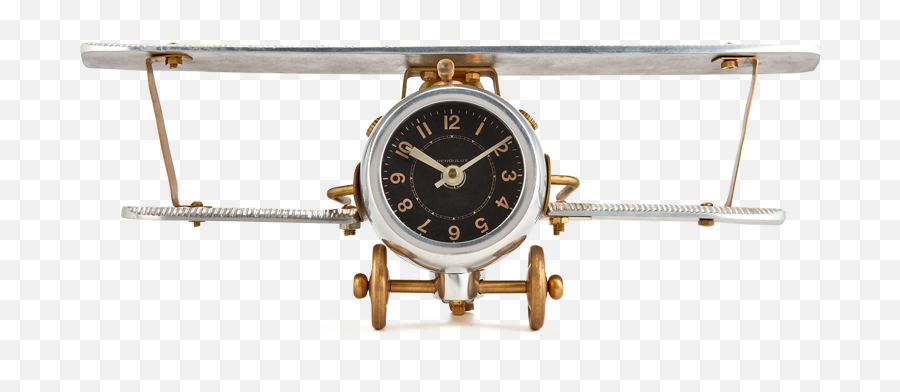 Biplane Table Clock - Biplane Table Clock Pendulux Png,Biplane Png