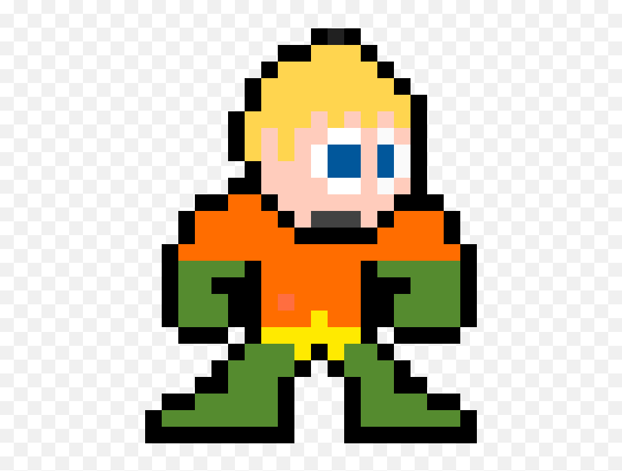 Pixilart - Aquaman Sprite By Anonymous 8 Bit Mega Man Png,Aquaman Logo Png