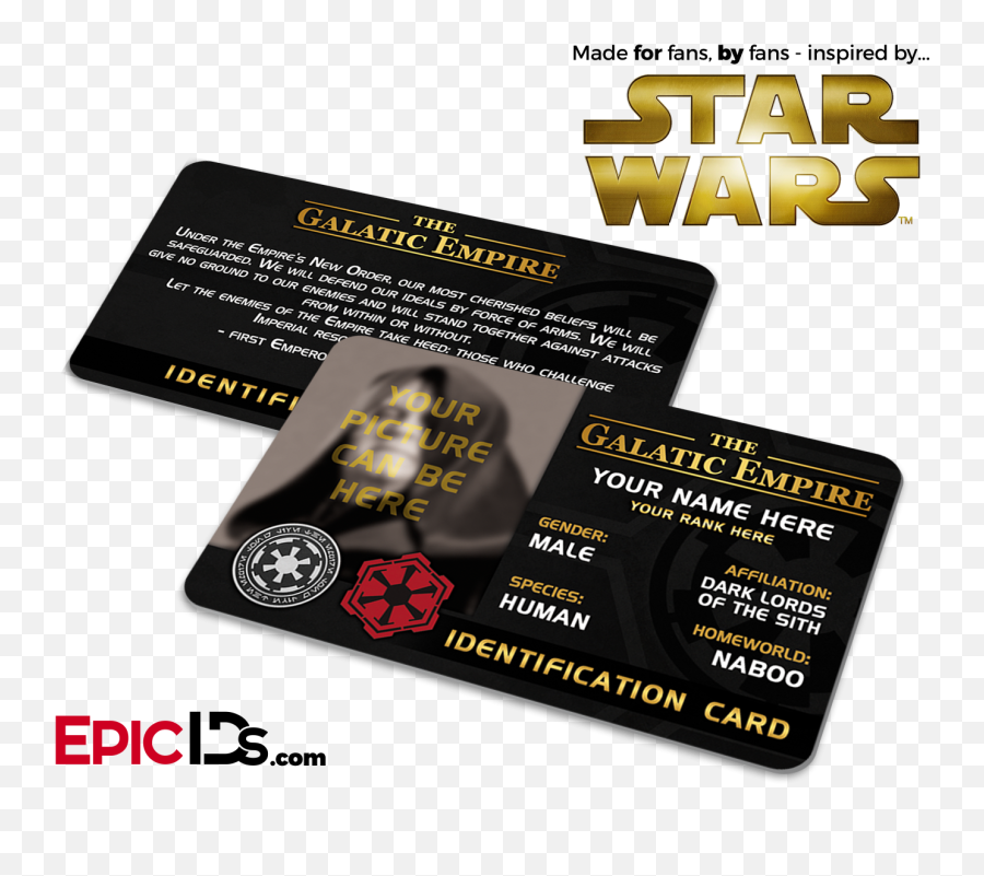 The Galactic Empire Id Card Photo - Language Png,Galactic Empire Logo