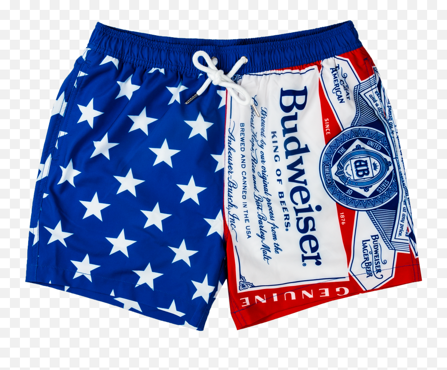 Budweiser Rwb Swim Trunks - Budweiser Shorts Png,Trunks Png