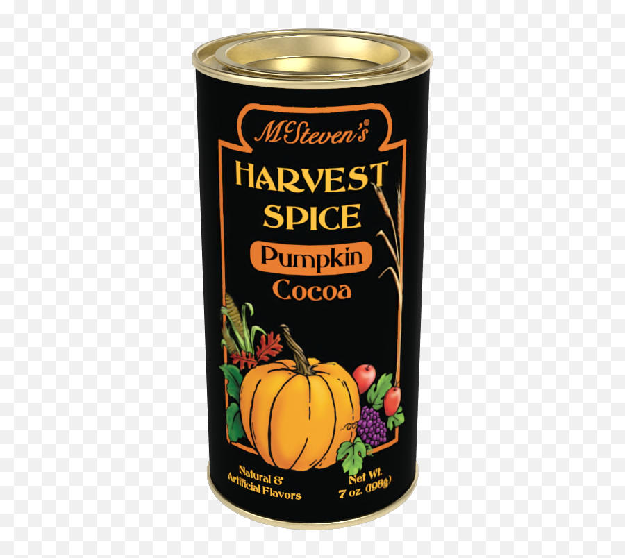 Mcstevenu0027s Harvest Spice Pumpkin Cocoa 7oz Round Tin - Gourd Png,Pumpkin Emoji Png