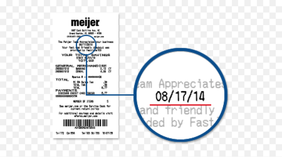 Self Remediation - Receipt Number On A Meijer Receipt Png,Meijer Logo Png