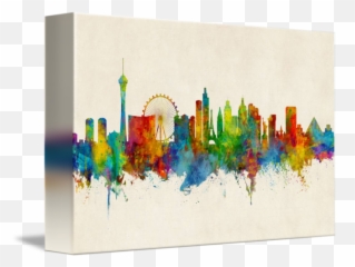 Las Vegas Nevada Skyline By Michael Tompsett - Art png