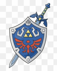 How To Draw The Master Sword And Hylian Shield From - Drawings png
