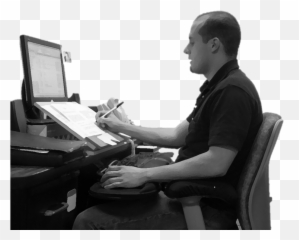 Workstation Setup Tips Risk Management And Insurance - Sitting Png,Person Sitting In Chair Back View Png
