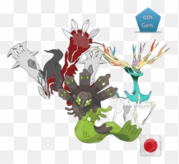 Xy Z Trio Yveltal And - Pokemon Shiny Legendary Xerneas Png,Xerneas Png