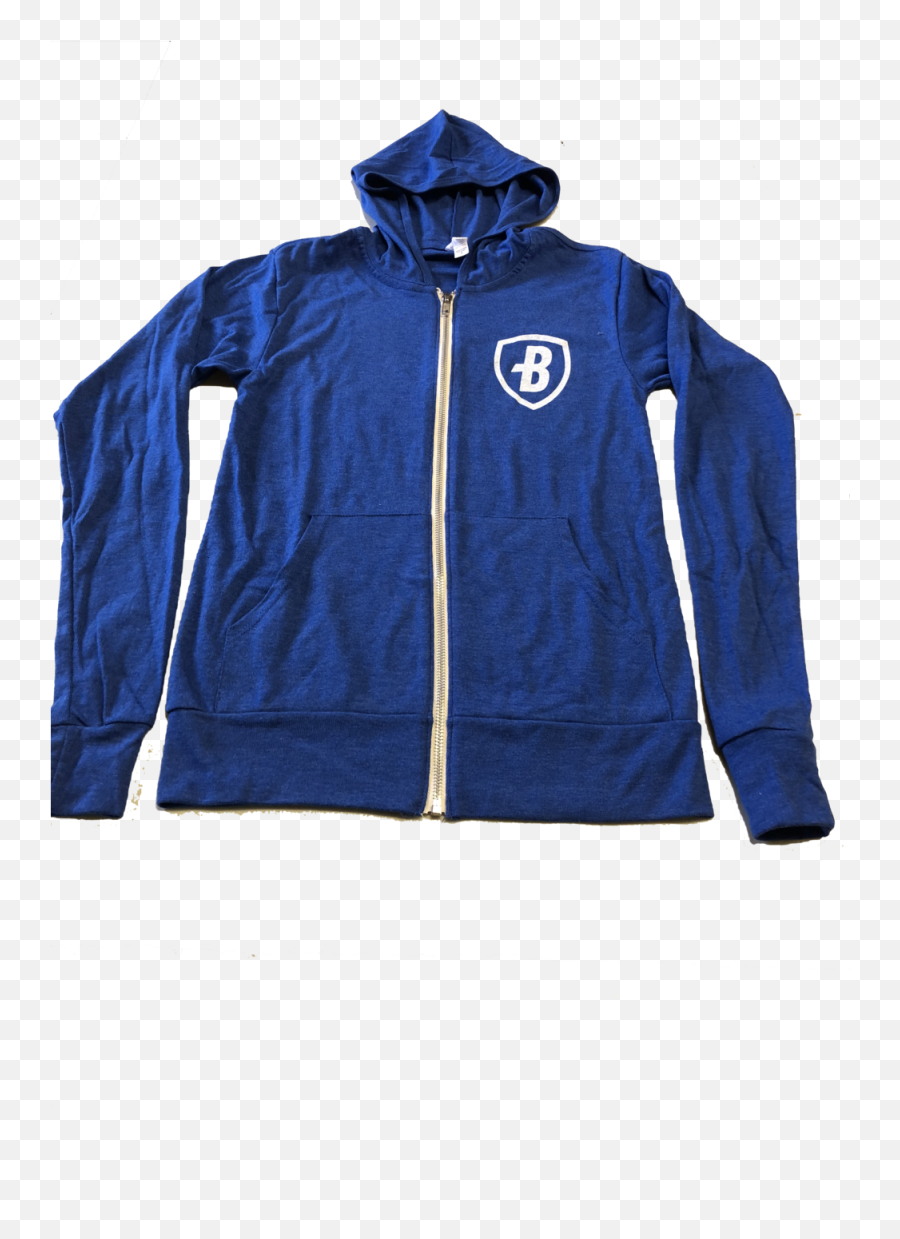 Blue Shield Zip Up Hoodie Png