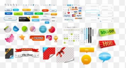 Web Design Psd Layered Material - Elements png