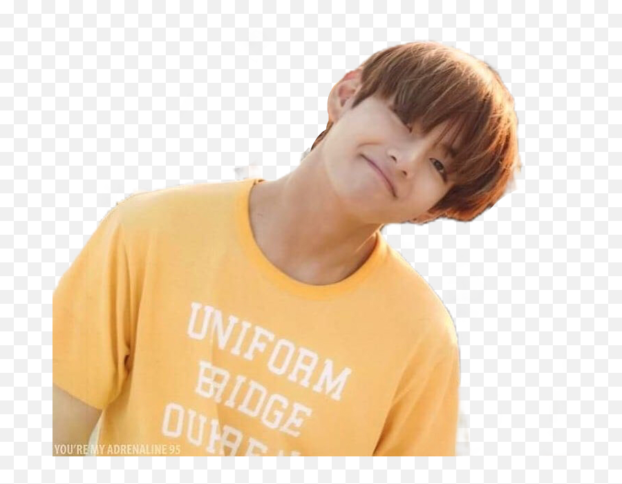 Download Hd Bts Kimtaehyung Taehyung Taehyungie Taetae Tae - Bts Taehyung In Yellow Png,Bts V Transparent