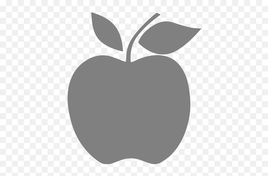 Gray Apple 2 Icon - Free Gray Fruit Icons Apple Fruit Icon Black Png,Fruit Icon Png