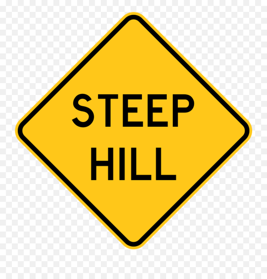 Steep Hill Warning Trail Sign - Language Png,Chemical Hazard Icon