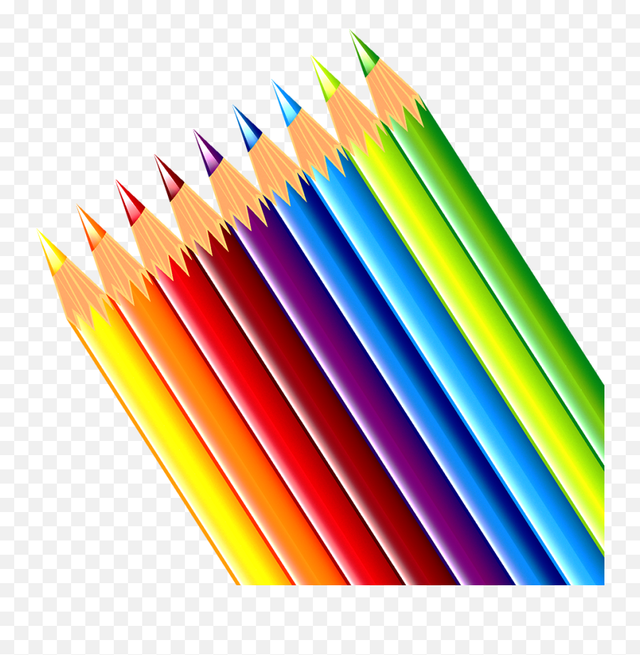 Paper Pencil Clip Art Colorful - Colored Pencil Png,Colorful Png