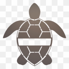 Personalized Sea Turtle - Precision Metal Art Black And White Silhouette Clipart png
