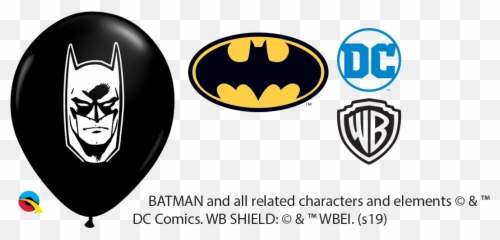 5 Round Batman Face Balloons 100 Pack - Batman png