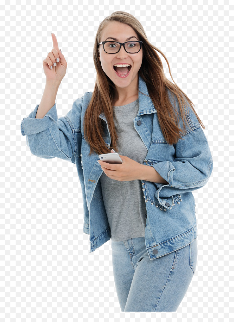 Happy Girl With Smartphone Png Image - Purepng Free Free Png Using Smartphone,Smartphone Png