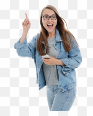 Happy Girl With Smartphone Png Image - PurePNG Free Png Using