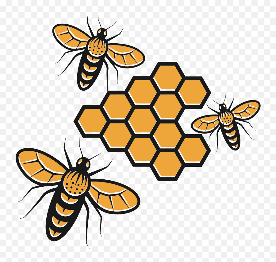 Download Free Png Bees And Hive - Bumble Bee Silhouette Honey,Bees Png