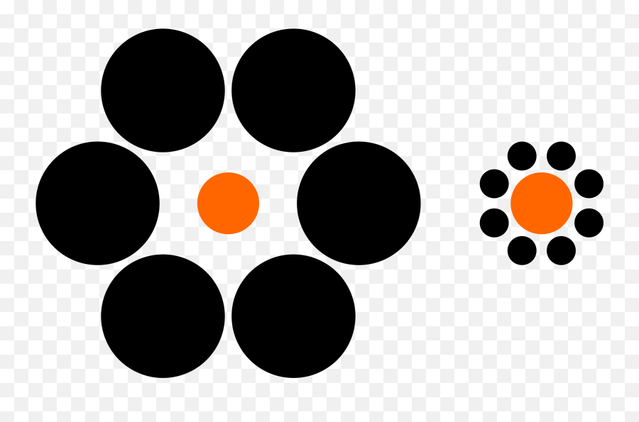 Exploring Relative Size Optical Illusions - Optical Illusions Circle Size Png,Orange Circle Png