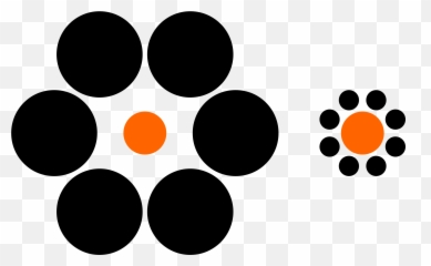 Exploring Relative Size Optical Illusions - Optical Illusions Circle Size Png,Orange Circle Png