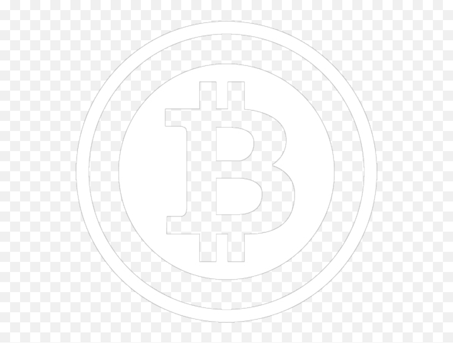 white bitcoin logo