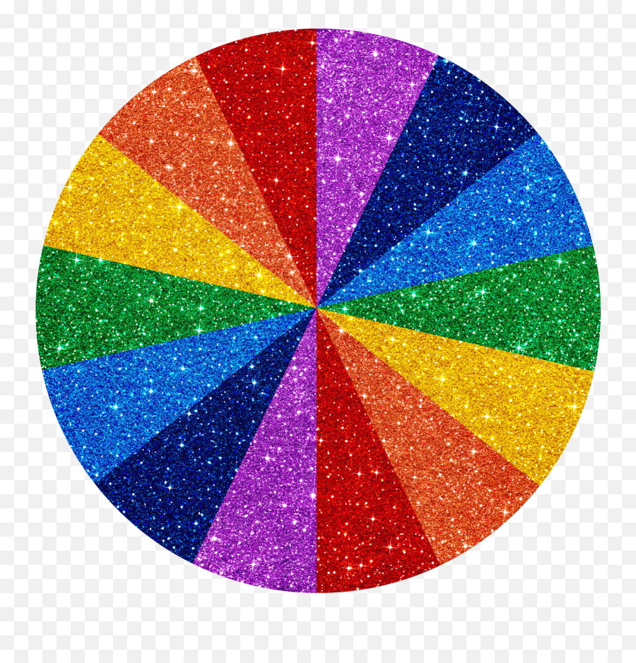 Glitter Swirl Png - Glitter Pie Chart Rainbow Circle Glitter Rainbow Circle,Rainbow Circle Png