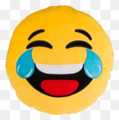 Download Plush Pillow Emoji Laugh - Laughing Emoticon Soft Emoji Cushion Png,Laugh Emoji Png