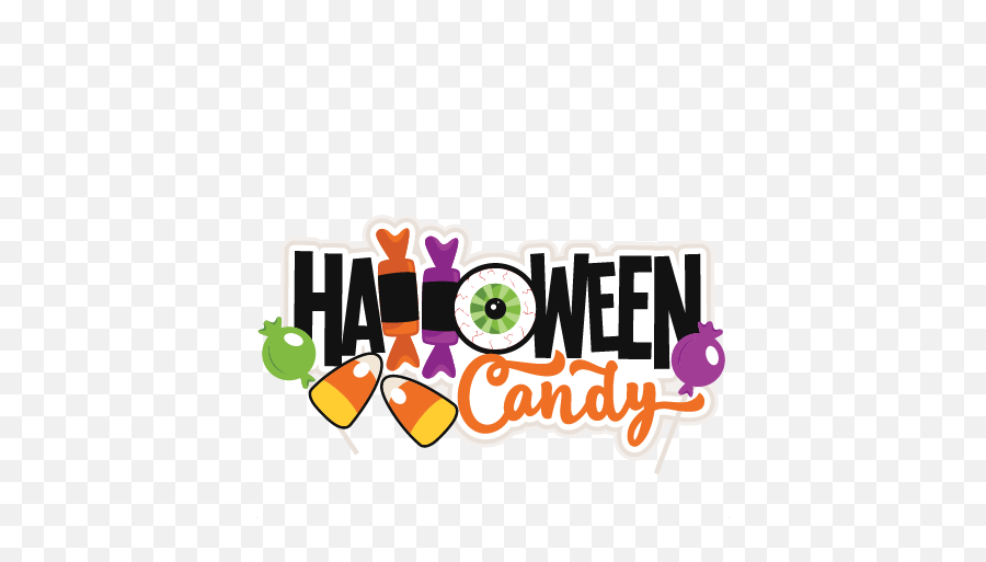 Halloween Candy Title Svg Scrapbook Cut - Graphic Design Png,Halloween Candy Png