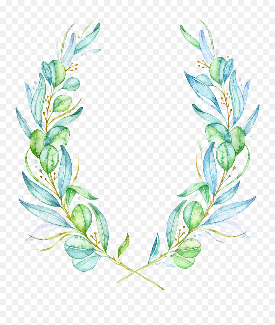Olive Clipart Watercolour Transparent - Watercolor Painting Leaves And Flowers Png,Watercolor Leaves Png