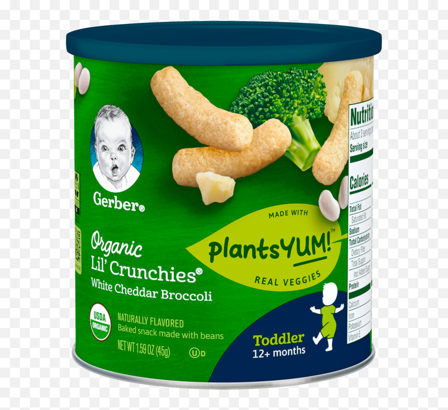 Organic Lilu0027 Crunchies Gerber - Gerber Organic Lil Crunchies Png,Brocolli Png