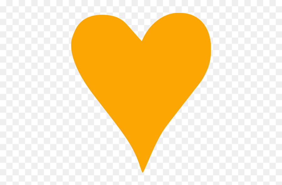 Orange Heart 43 Icon - Free Orange Heart Icons Transparent Background Orange Heart Clipart Png,Heart Icon Transparent Background