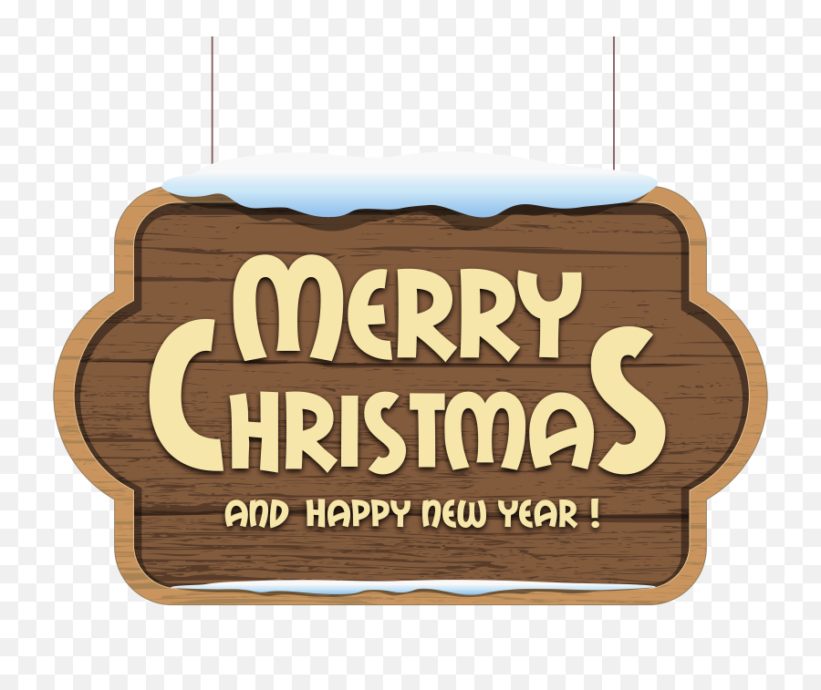 Merry Christmas Wooden Sign Png Clipart - Christmas Day,Wood Sign Png
