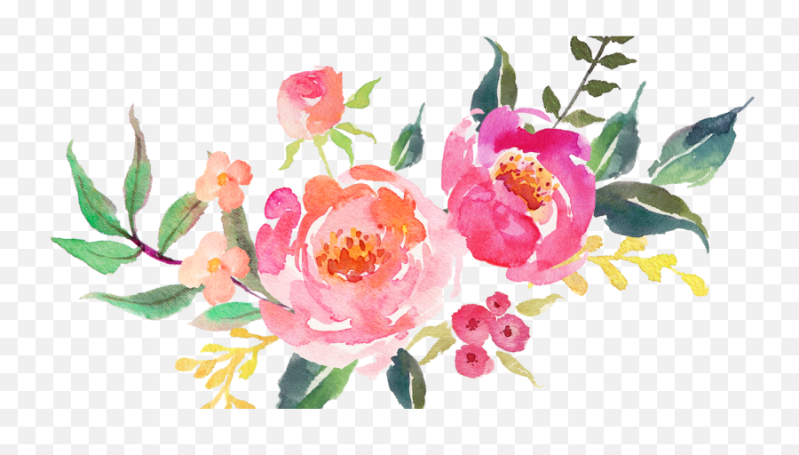 Water Colour Flower Png 20 - Lavanya Fabric Design Clear Background Watercolor Flowers Transparent,Watercolor Floral Png