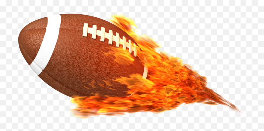 Download Football With Fire Png Transparent - Uokplrs American Football Ball Fire,Ball Of Fire Png