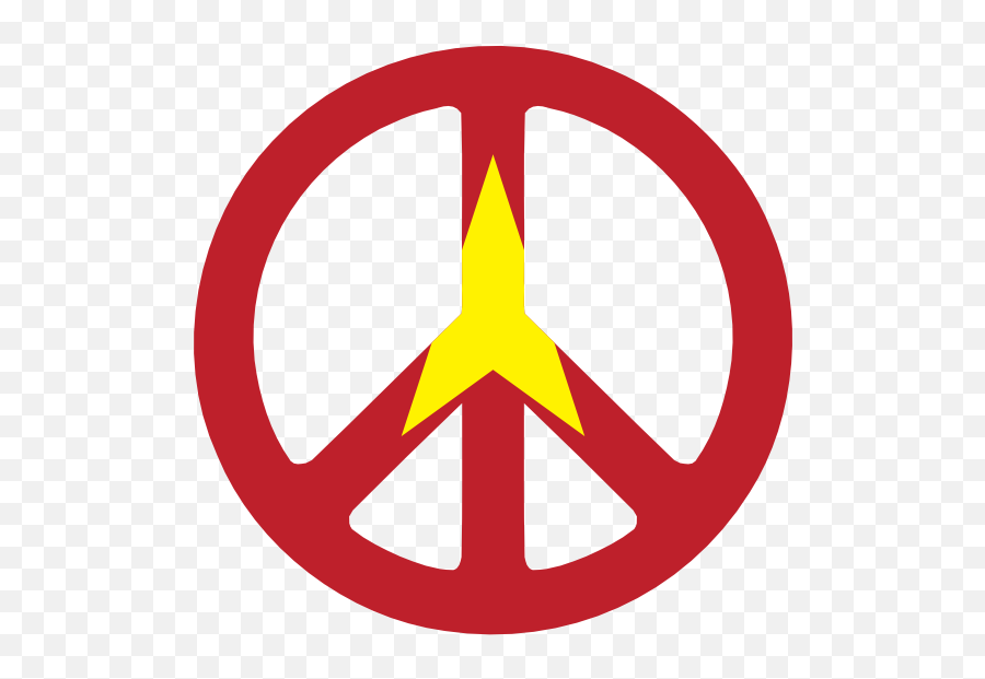 Vietnam Flag Peace Symbol Cnd Logo Nik Bear Brown Facebook - Black And White Peace Sign Png,Vietnam Flag Png
