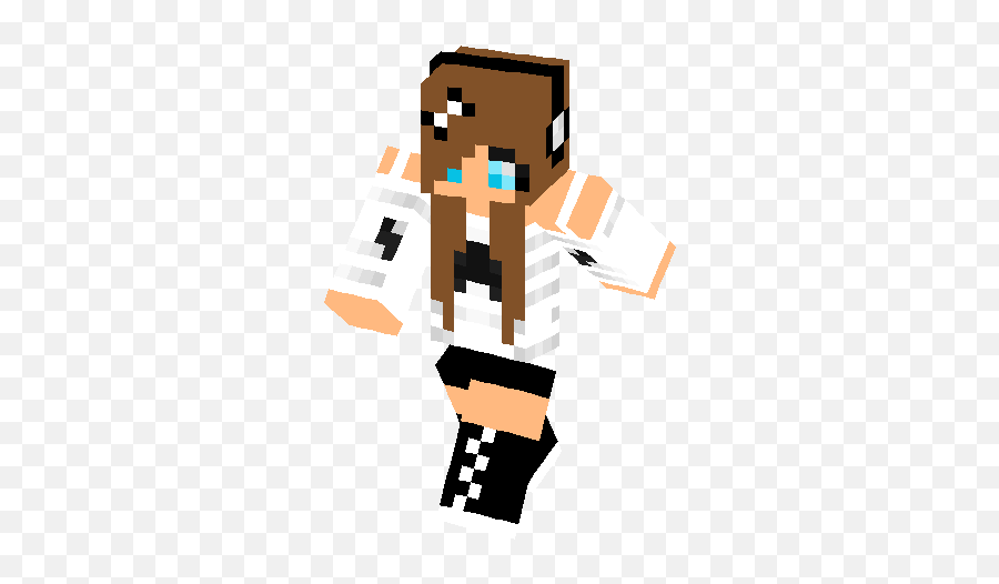 Cute Mustach Girl Skin Minecraft Skins - Fictional Character Png,Mustach Png