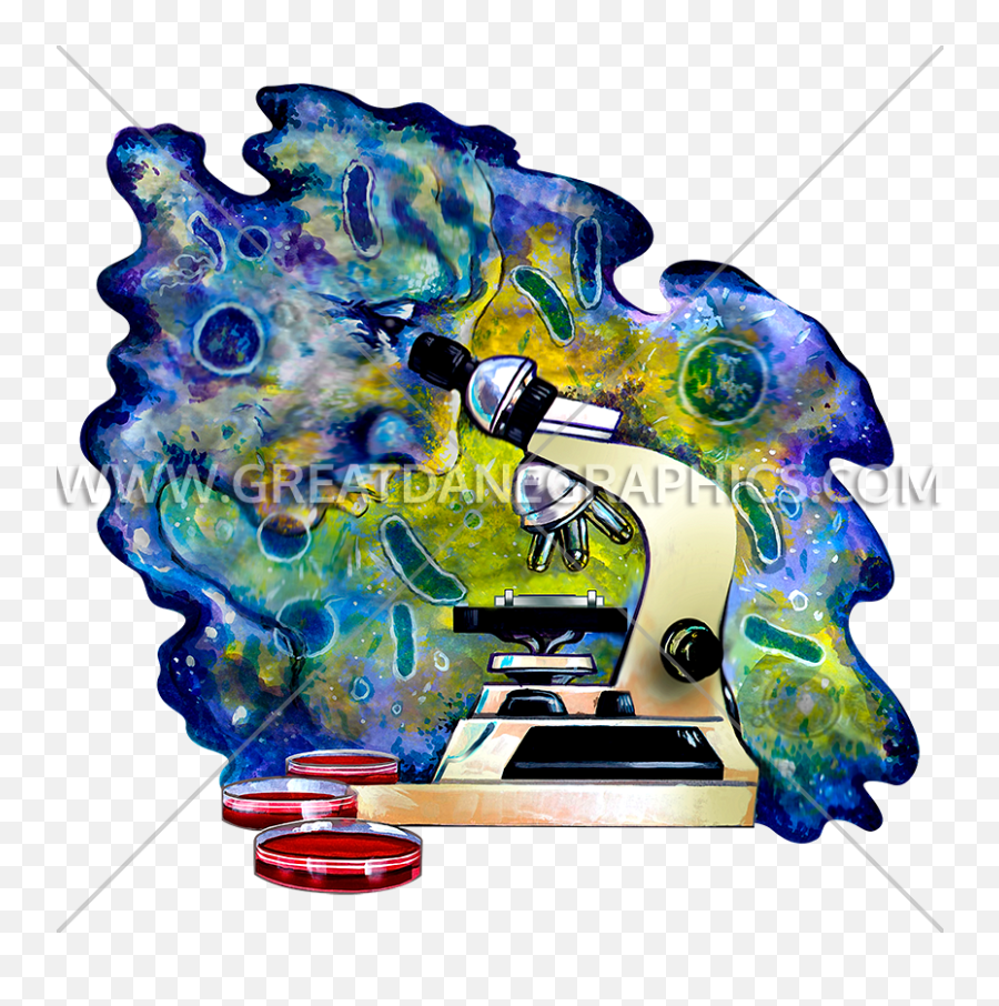 Science Microscope Production Ready Artwork For T - Shirt Scientific Instrument Png,Microscope Png