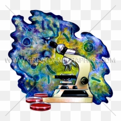 Science Microscope Production Ready Artwork For T - Shirt Scientific Instrument Png,Microscope Png