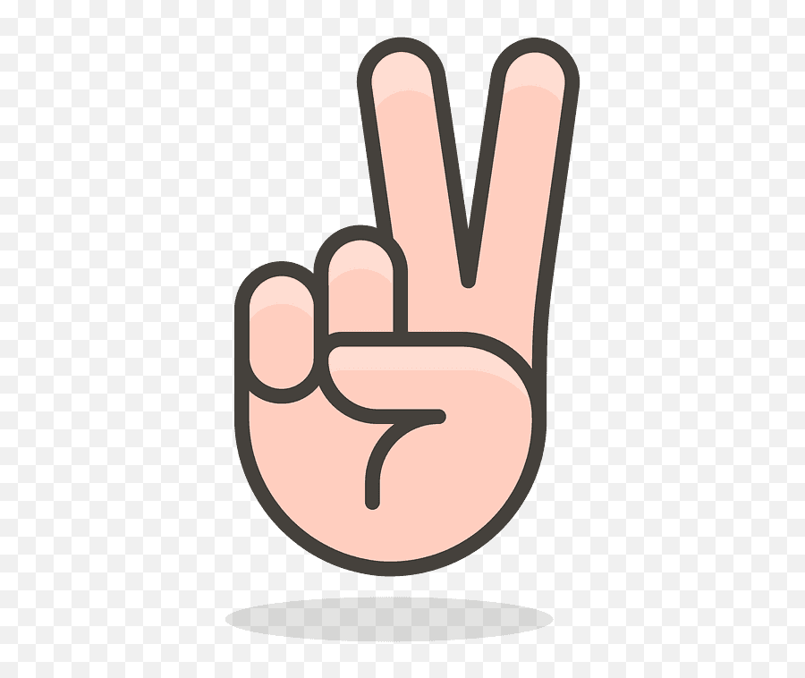 Victory Hand Emoji Clipart Free Download Transparent Png - Victory Hand Emoji Windows Yellow,Peace Sign Emoji Png