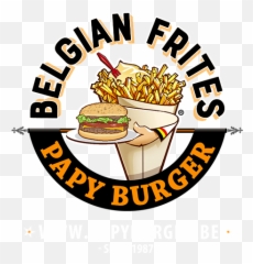 Belgian Frites - Papy Burger Brussels Serving Burgers And French Fries Png,Hamburgers Png