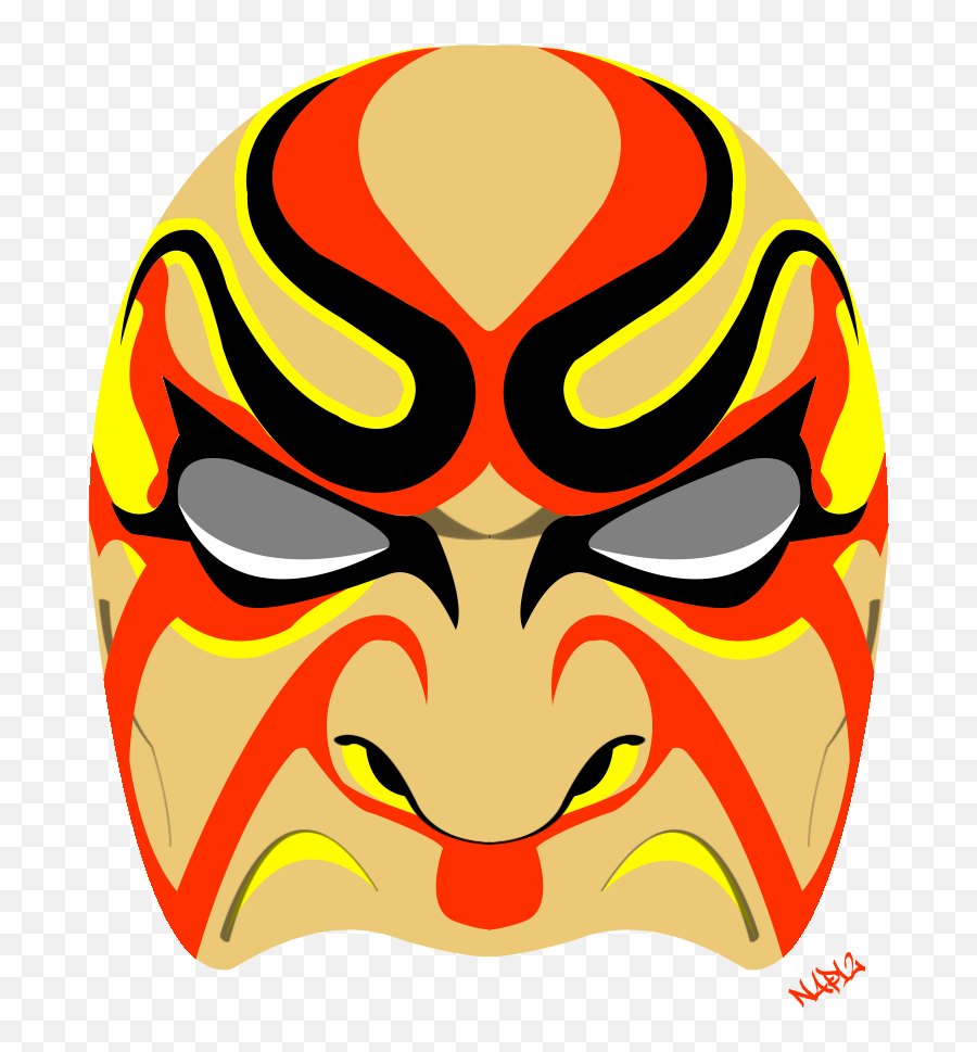 Download Made A Vector From Samurai Mask That I Found - Mask Of Kabuki Theater Png,Samurai Helmet Png