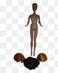 Vintage Barbie With Wigs - Doll Clipart Full Size Clipart Bodysuit Png,Barbie Iron On Logo