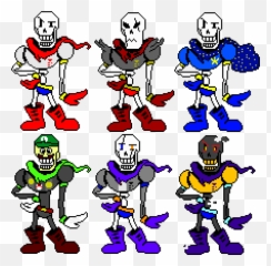 Undertale Papyrus Pixel Art Grid Transparent Cartoon - Jingfm png
