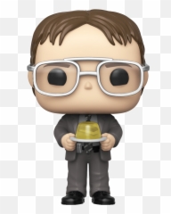 Funko Vinyl - Funko Pop The Office Dwight With Jello Stapler Png,Dwight Schrute Transparent